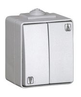 Efapel Waterproof48 łącznik żaluzjowy zwierny n/t IP65 szary 48283 CCZ