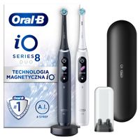 2X ORAL-B iO 8 Duo, Black&White, elektryczna szczoteczka do zębów