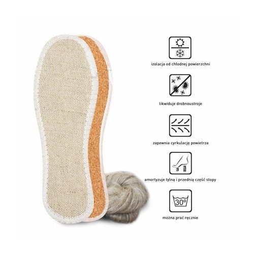 r. 43-44 - ekologiczne wkładki do butów len na korku coccine na Arena.pl