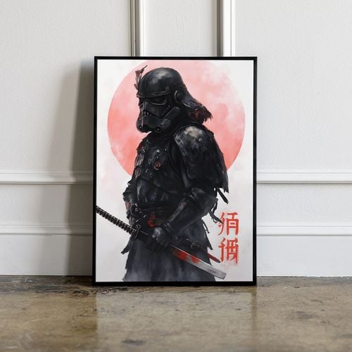 Plakat nowoczesny samuraj 70x100 cm na Arena.pl