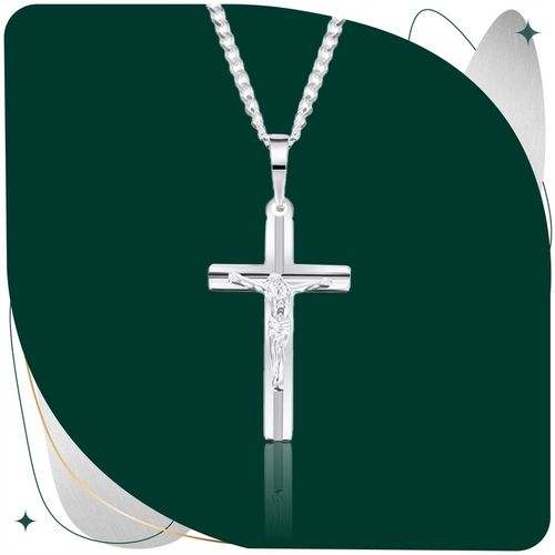 SREBRNY Łańcuszek komunijny chrzest Medalik Krzyżyk krzyż Komunia 925 na Arena.pl