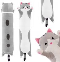 MASKOTKA PLUSZAK DŁUGI KOT PRZYTULANKA PARÓWKA ZABAWKA PODUSZKA GRUBY MIŁY