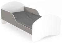 Łóżko dziecięce LEO2 140x70 biało-szare