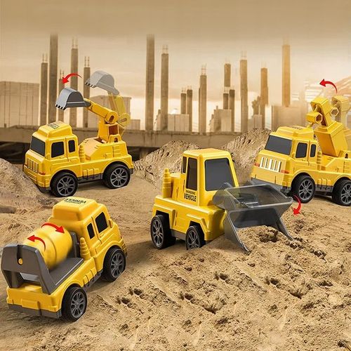 SAMOCHODY BUDOWLANE DLA DZIECI ZESTAW AUT TIR KOPARKA BETONIARKA ZABAWKA na Arena.pl
