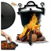 KOCIOŁEK ŻELIWNY GARNEK myśliwski węgierski pieczonki 8L na OGNISKO