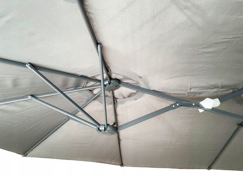PODWÓJNY PARASOL OGRODOWY PRZECIWSŁONECZY Z KORBKĄ POKROWIEC PHOENIX SZARY na Arena.pl