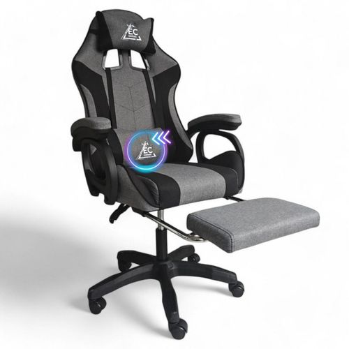 fotel gamingowy obrotowy strike z podnóżkiem i poduszką na Arena.pl