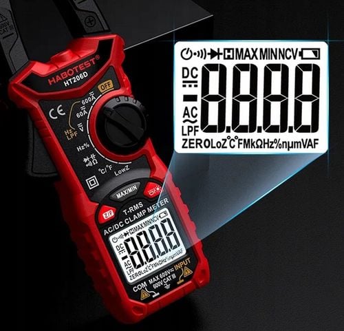 MULTIMETR MIERNIK CĘGOWY WYŚWIETLACZ LCD LATARKA LED BATERIE ETUI na Arena.pl