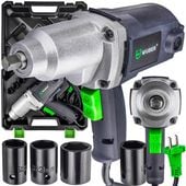 KLUCZ UDAROWY DO KÓŁ ELEKTRYCZNY 2200W 800Nm 1/2" MOCNY Z ZESTAWEM NASADEK