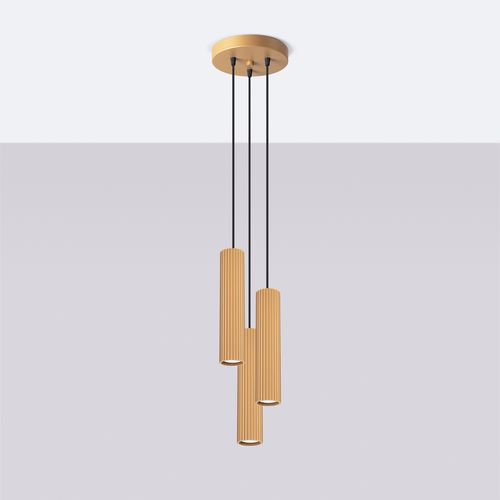 Lampa wisząca KARBON 3P złoty na Arena.pl