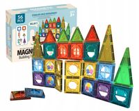EDUKACYJNE KLOCKI MAGNETYCZNE ZESTAW 56 EL PANELE KONSTRUKCYJNE DLA DZIECI