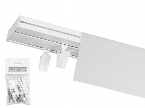 KARNISZ Podwójny z Maskownicą Szyna Sufitowa PCV Biała 300cm z Osłoną na Arena.pl