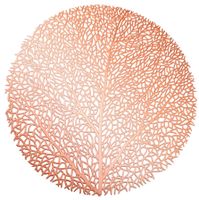 Podkładka mata na stół okrągła 38 cm TREE motyw drzewa różowe złoto