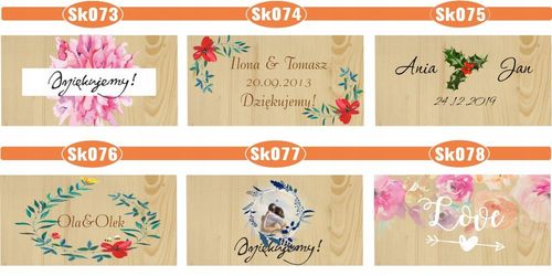 Pudełko na koperty drewniana skrzynka z nadrukiem na Arena.pl