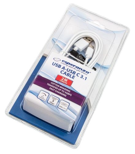 KABEL USB 3.0 TYP C 2M OPLOT BIAŁY na Arena.pl