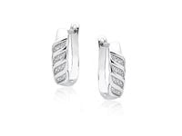 Eleganckie rodowane srebrne kolczyki z cyrkoniami srebro 925 Z1587D