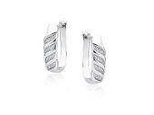 Eleganckie rodowane srebrne kolczyki z cyrkoniami srebro 925 Z1587D