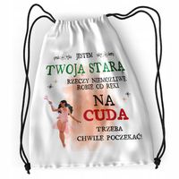 Plecak Dla Twojej Starej Sportowy Szkolny Worek Z Nadrukiem Ze Zdjęciem