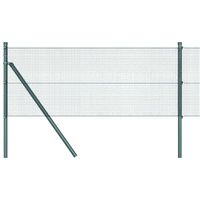 Ogrodzenie z słupkami Zielony 0.6 x 25 m Stal