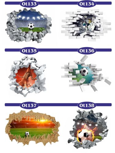 Naklejka samoprzylepna piłka nożna piłkarska 3D na Arena.pl