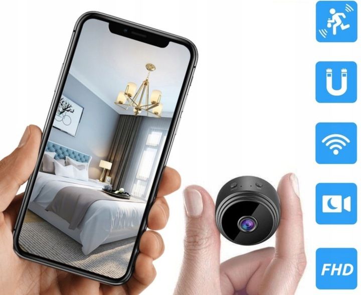MINI KAMERA WIFI SZPIEGOWSKA IP SMART FULL HD MONITORING BEZPRZEWODOWA A9 zdjęcie 13
