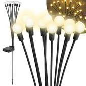 Lampki solarne LED ogrodowe ozdobne kulki wbijane drzewko Rebel