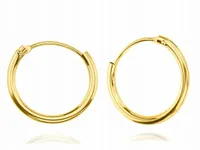PIĘKNE ZŁOTE KOLCZYKI KÓŁKA 585 kółeczka RING 14k