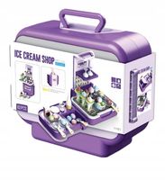 LODZIARNIA SKLEP Z LODAMI CUKERNIA KUCHNIA ZESTAW WALIZKA LODY DLA DZIECI