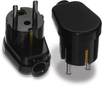 wtyczka kątowa rozbieralna uni-schuko, 2p+z 16a, 250v czarna - vt-301-0025