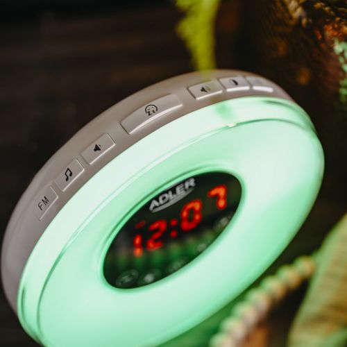 Budzik Świetlny Radio Symulacja Wschodu Słońca Dźwięki Natury Adler Ad1916 na Arena.pl