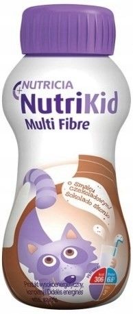 Nutrikid multi fibre czekoladowy ZESTAW 4x 200 ml na Arena.pl