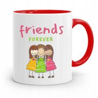 Kubek Czerwony Przyjaciela Friends Forever Prezent Z Nadrukiem Ze Zdjęciem