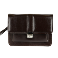 307-Saszetka męska z klapką-brąz KEMER