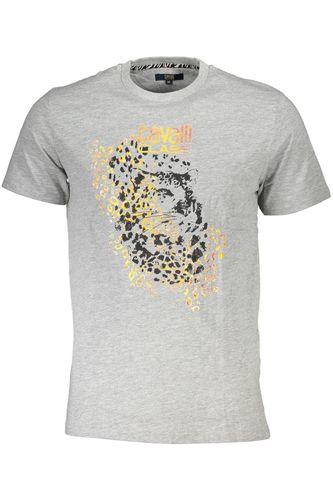 KOSZULKA Z KRÓTKIM RĘKAWEM CAVALLI CLASS MĘSKA SZARA L na Arena.pl