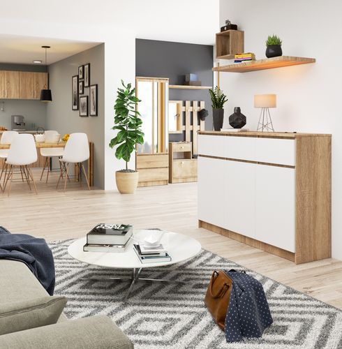 KOMODA K140 3D 3SZ CLP PK SONOMA / BIAŁA na Arena.pl