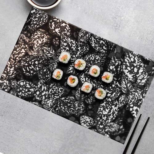 SZKLANA DESKA NA KUCHENKĘ 80x52 013B MONO LIŚCIE na Arena.pl