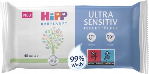 HiPP NOWE LEPSZE Chusteczki Sensitive Hipoalergiczne Mokre/Nawilżane 240szt na Arena.pl