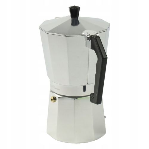 KAWIARKA ALUMINIOWA 450 ml 9 filiżanek SREBRNA DO KAWY + GRATIS na Arena.pl