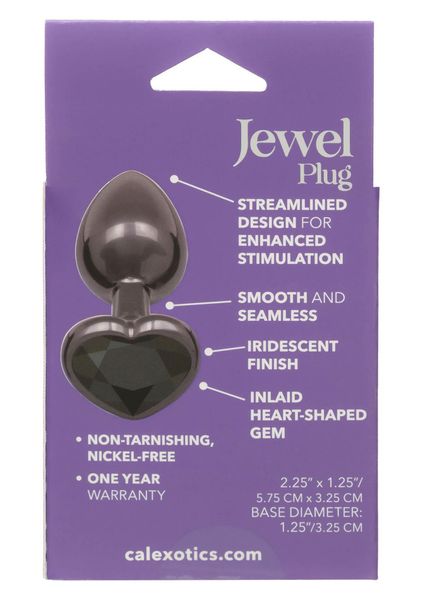 Diamond Heart Plug Small Black zdjęcie 3