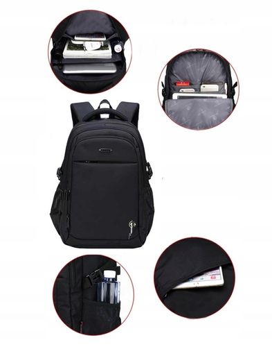 Plecak szkolny wielokomorowy czarny na Arena.pl