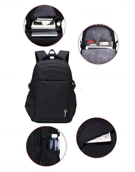 Plecak szkolny wielokomorowy czarny zdjęcie 2