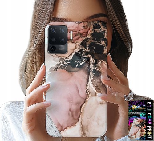 ETUI DO OPPO F19 PRO - ELEGANCKI MARMUREK MODNE WZORY + SZKŁO na Arena.pl