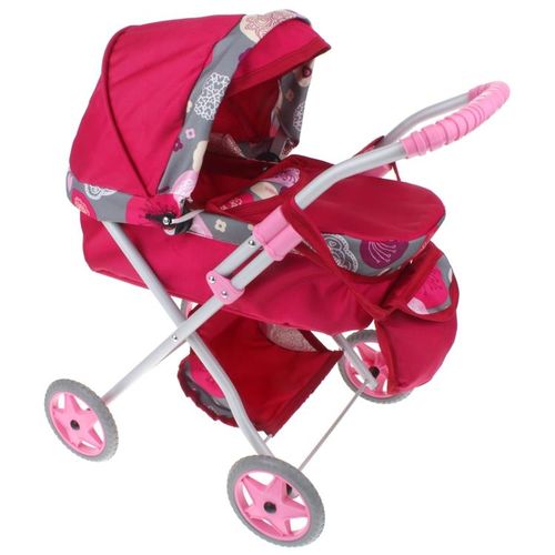 Wózek dla Lalek Głęboki z Torebką Gondola Składany Daszek Pokrowiec na Arena.pl
