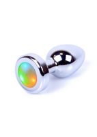 biżuteria analna stalowa led disco mylove toys 7 cm