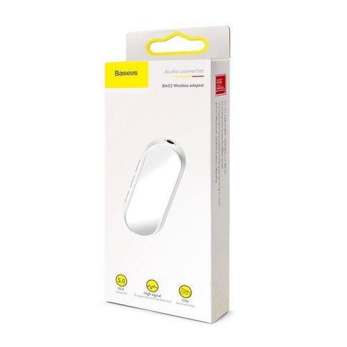 Adapter Bluetooth 5.0 Baseus BA02 AUX, mini jack 3,5mm (biały) na Arena.pl