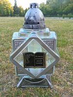 DUŻY CIĘŻKI ZNICZ SREBRNY KAPLICZKA KWADRAT KSIĘGA ZNICZE BIBLIA DUŻA