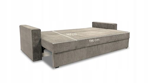 SOFA ROZKŁADANA Z FUNKCJĄ SPANIA, KANAPA SOFIA SPRĘŻYNY BONELL SZTRUKS na Arena.pl