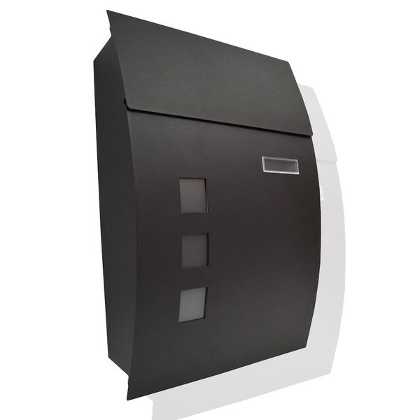 SKRZYNKA POCZTOWA NA LISTY MODERN DESIGN GRAFITOWA 14411 zdjęcie 1