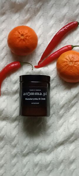 INTENSYWNA ŚWIECA SOJOWA MANDARYNKA 37H ZAPACHU ..::AROMMA::.. SPRAWDŹ zdjęcie 2