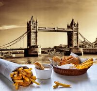 FOTOTAPETA kuchenna JEDZENIE MOST FRYTKI